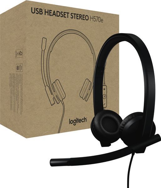 Гарнітура Logitech H570e Corded Stereo USB Headset Teams Version Black (L981-001430), Чорний
