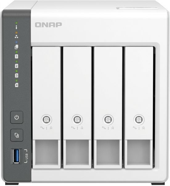 Мережеве сховище QNAP TS-433-4G, 4 відсіки 3,5&Prime;, ARM Cortex-A55 2,0 ГГц, 4 ГБ, GbE + 2,5 GbE (TS-433-4G)
