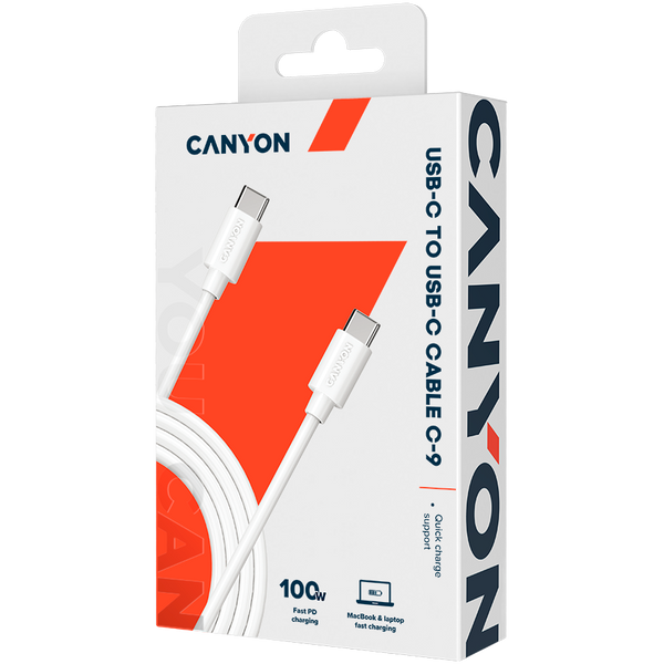 Кабель CANYON C-9 Білий (CNS-USBC9W), Білий