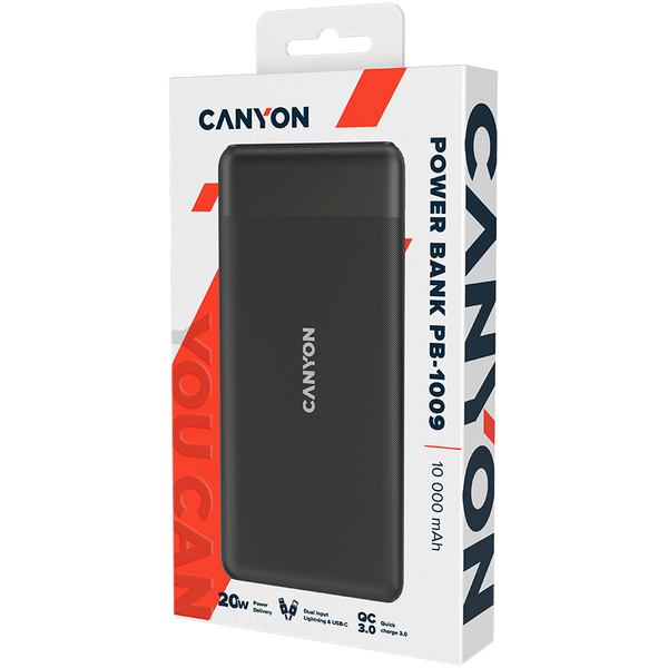 Павербанк CANYON PB-1009 Черный (CNE-CPB1009B)
