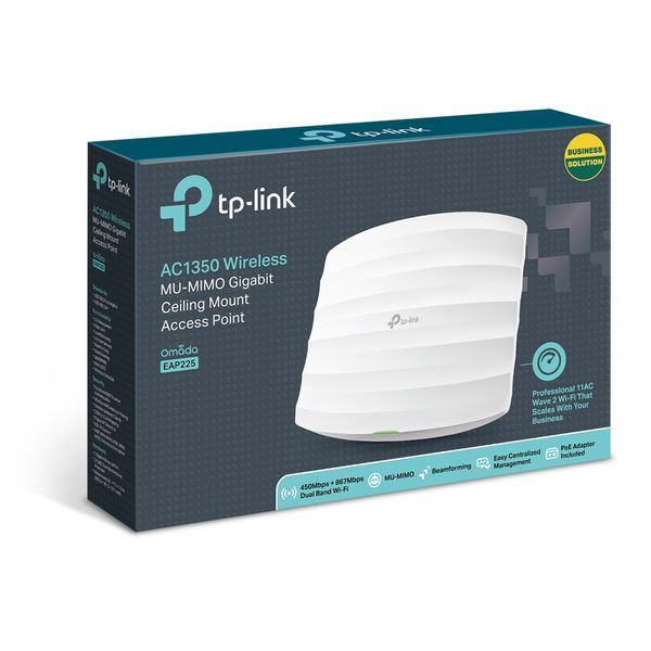 Точка доступа TP-Link EAP225 802.11ac 2.4/5ГГц, 1200Мбіт/с (EAP225)