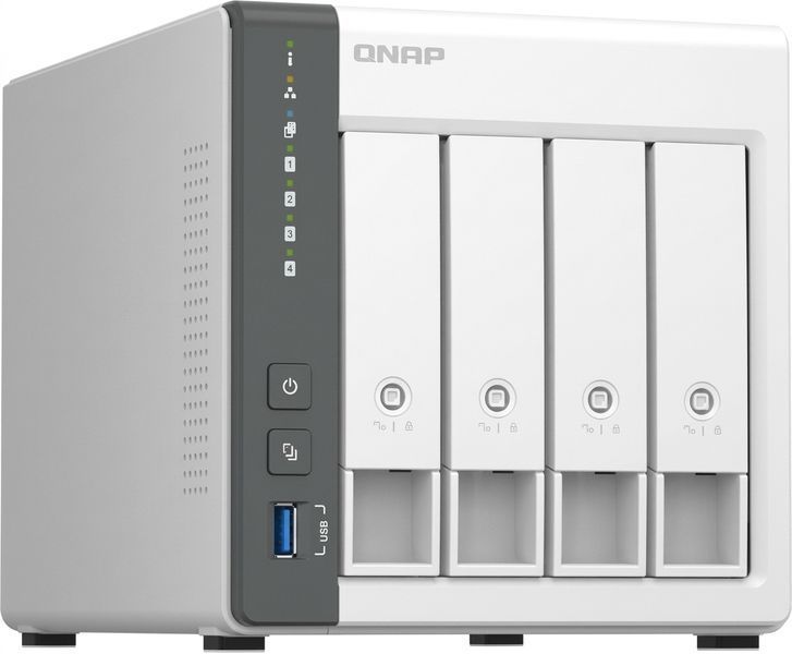Мережеве сховище QNAP TS-433-4G, 4 відсіки 3,5&Prime;, ARM Cortex-A55 2,0 ГГц, 4 ГБ, GbE + 2,5 GbE (TS-433-4G)