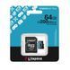 Картка пам'яті Kingston Canvas Go Plus Gen4 microSDXC 64 ГБ, з адаптером (SDCG4/64GB) SDCG4/64GB фото