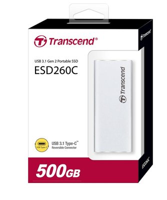 Портативний SSD Transcend 500GB USB 3.1 Gen 2 Type-C ESD260C (TS500GESD260C)