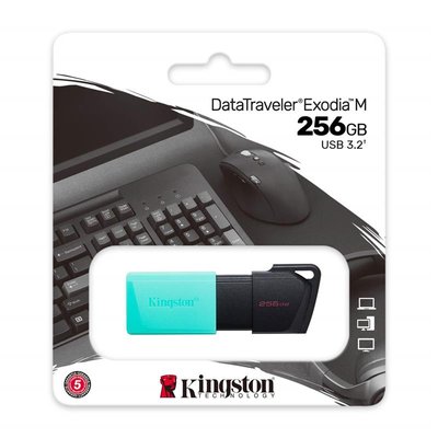 Накопитель Kingston 256GB USB 3.2 Type-A Gen1 DT Exodia M Black Teal