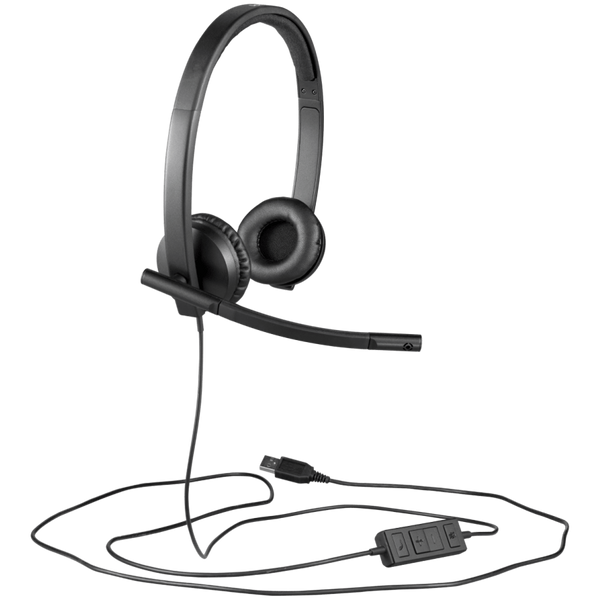 Гарнитура Logitech H570e Corded Stereo USB Headset Teams Version Black (L981-001431), Черный