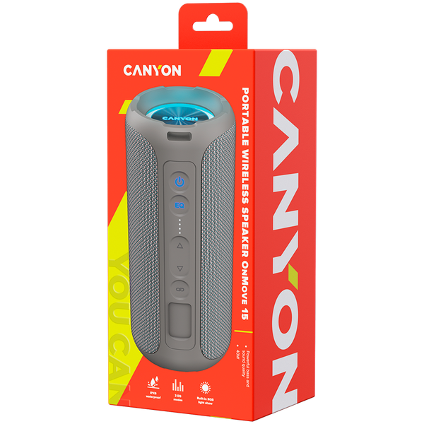 Портативная колонка CANYON OnMove 15 Бежевый (CNE-CBTSP15BG), Бежевый