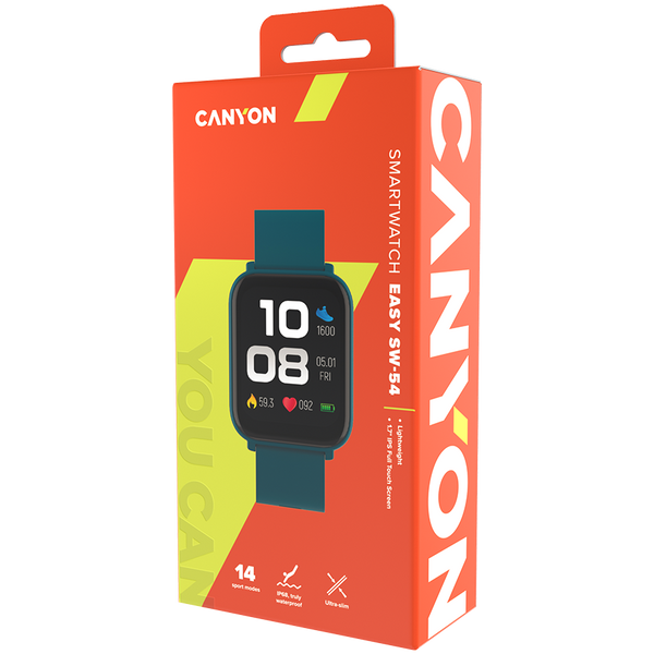 Смарт-часы CANYON SW-54 Зелёный (CNS-SW54BG), Зелёный