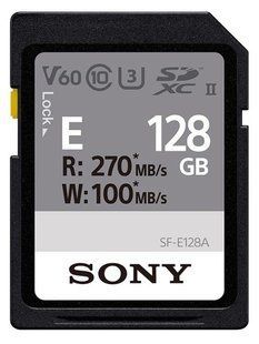 Карта памяти Sony SDXC Entry 128 ГБ UHS-II U3 V60 R270/W100 (SFE128A.ET4)