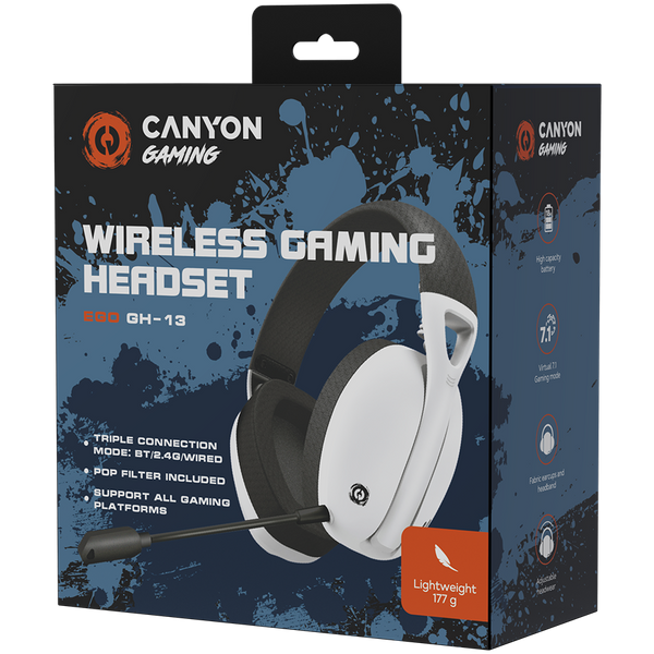 Игровая гарнитура CANYON GH-13 Белый (CND-SGHS13W), Белый