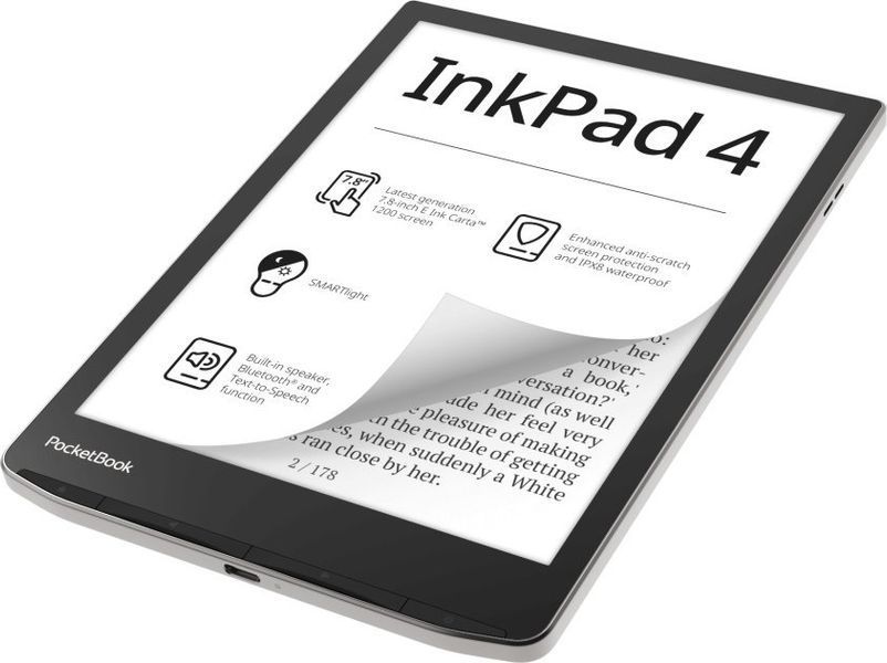 Електронна книга PocketBook 743G InkPad 4 Stardust Silver (PB743G-U-CIS)