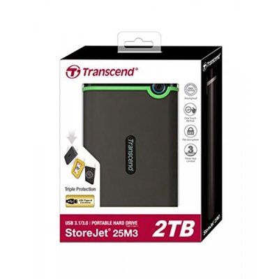 Жорсткий диск Transcend StoreJet 25M3S 2TB TS2TSJ25M3S 2.5" USB 3.1 Gen 1 External Iron Gray
