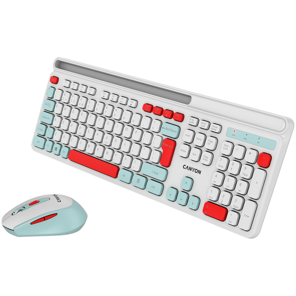 Клавіатура CANYON HSET-W5 Білий (CNS-HSETW5WT)