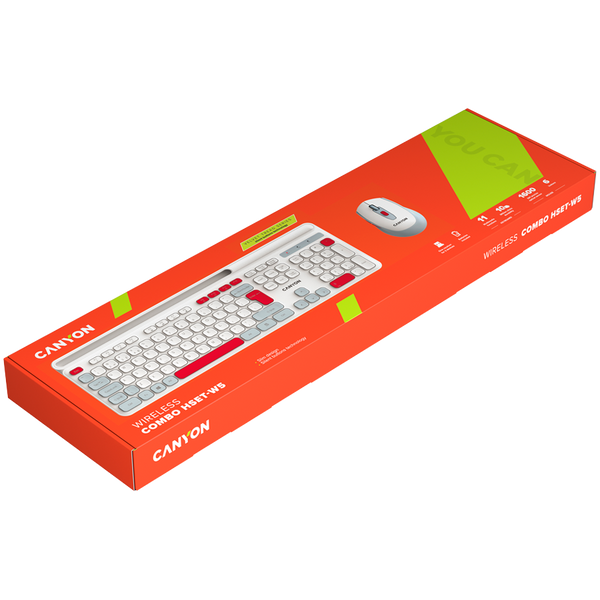 Клавіатура CANYON HSET-W5 Білий (CNS-HSETW5WT)