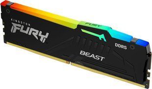 Память ПК Kingston DDR5 16GB 5600 FURY Beast RGB