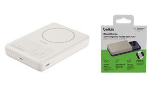 Повербанк Belkin Slim Magnetic Ring 10K, 10 000 мА&middot;ч, магнитная зарядка 7,5 Вт, песочный (BPD017HQSA)