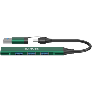 USB-хаб CANYON DS-02 Зелений (CNS-TDS02GR), Зелений
