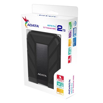 Жорсткий диск ADATA DashDrive Durable HD710 Pro 2TB AHD710P-2TU31-CBK 2.5" USB 3.1 External Black