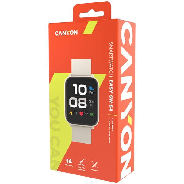 Смарт-часы CANYON SW-54 Бежевый (CNS-SW54WB), Бежевый