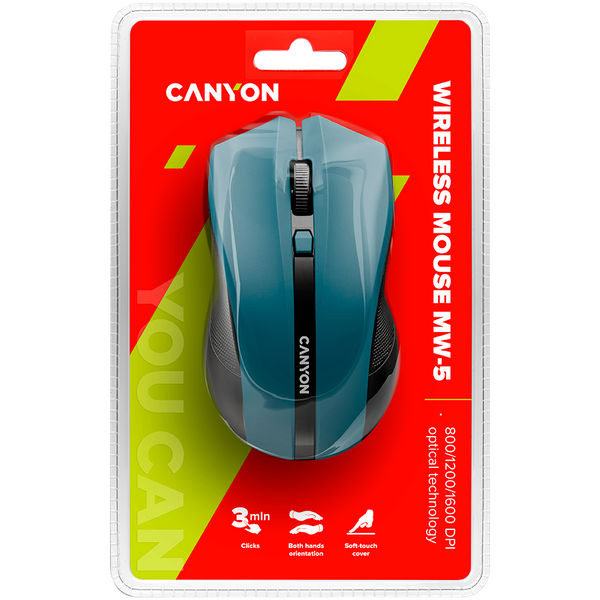 Мышь CANYON MW-5 Синий (CNE-CMSW05BL)