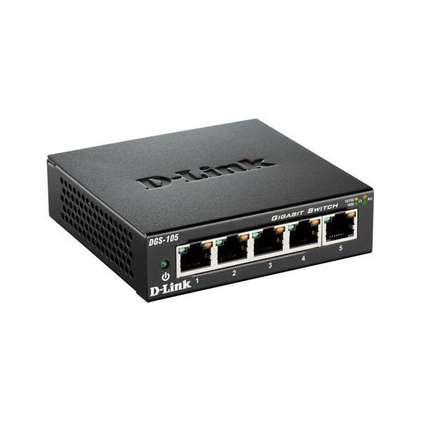 Коммутатор неуправляемый D-Link DGS-105GL 5xGE (DGS-105)
