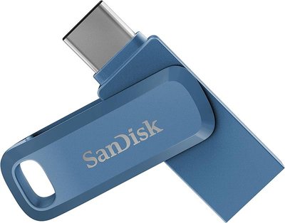 Накопичувач SanDisk 64GB USB 3.1 Type-A + Type-C Ultra Dual Drive Go Navy Blue - Suricom