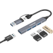 USB-хаб CANYON DS-02 Сірий (CNS-TDS02G) CNS-TDS02G фото