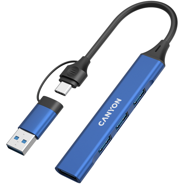 USB-хаб CANYON DS-02 Синій (CNS-TDS02BL), Синий
