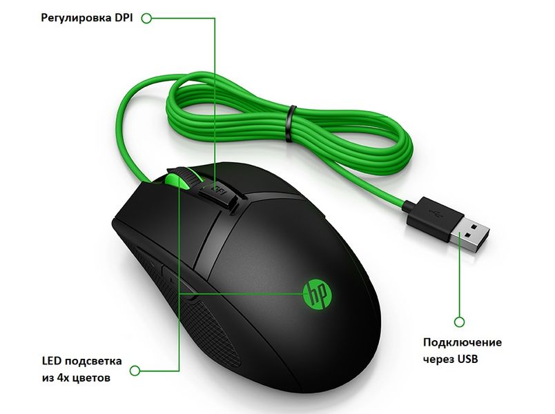 Ігрова миша HP Pavilion 300 USB Black (4PH30AA)