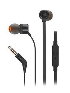 Навушники з мікрофоном JBL Tune 110 чорні (JBLT110BLKE), Чорний