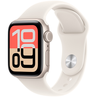 Смарт-годинник Apple Watch SE 3 GPS + Cellular 40mm Starlight Alu. Case w. Starlight S. Band - S/M (MEP64)