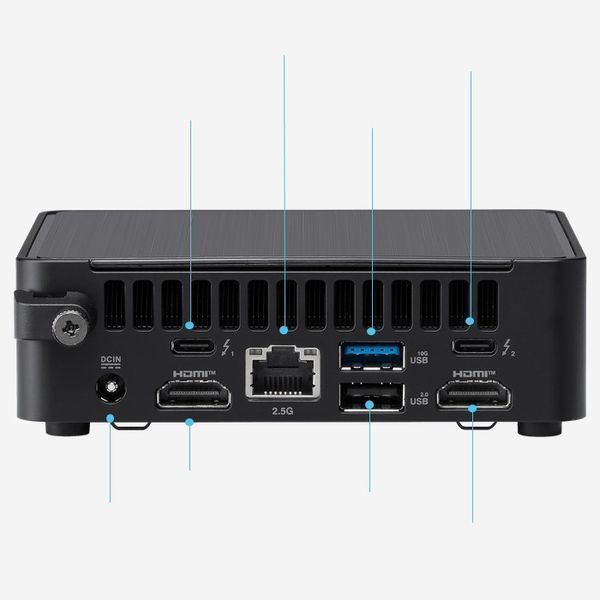 Мини-ПК Asus NUC 14 Pro Slim Kit RNUC14RVKU700002I Core Ultra 7 155H Arc Graphics без RAM/SSD/ОС (90AR0062-M000E0)