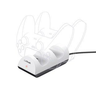 Зарядная станция Trust GXT 254 Duo для двух геймпадов PS5 DualSense (24451_TRUST)