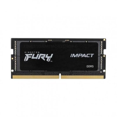 Оперативна пам'ять Kingston Fury SODIMM DDR5-4800 16384MB PC5-38400 Impact 1Rx8 Black (KF548S38IB-16)