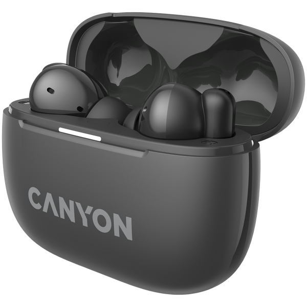 TWS-навушники CANYON OnGo 10 Темно-сірий (CNS-TWS10BK), Сірий