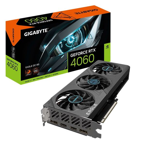 Відеокарта Gigabyte GeForce Rtx 4060 8Gb Eagle Oc (GV-N4060EAGLE OC-8GD)