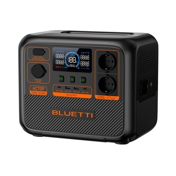 Зарядная станция Bluetti AC70P / 1000 Вт / 864 Вт&middot;ч / LiFePO4