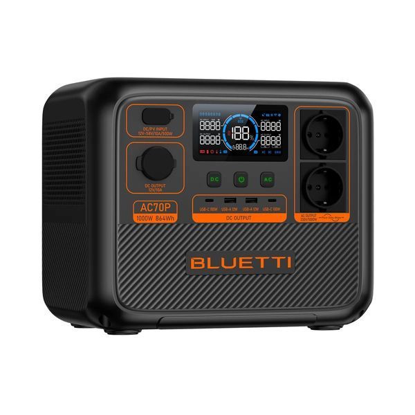 Зарядная станция Bluetti AC70P / 1000 Вт / 864 Вт&middot;ч / LiFePO4