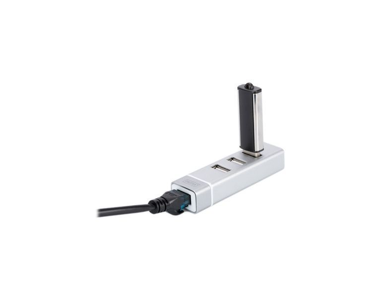 Хаб DIGITUS USB-C > 3xUSB-A/RJ45