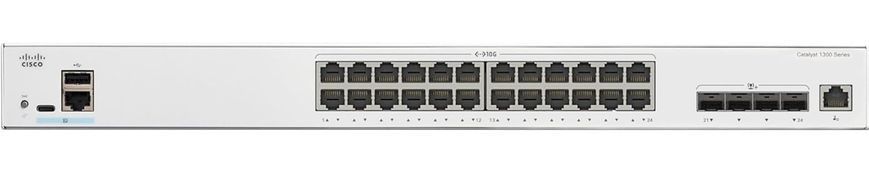 Коммутатор Cisco Catalyst 1300 C1300-24XT 20&times;10GbE RJ-45 + 4&times;10G combo SFP+ (C1300-24XT)