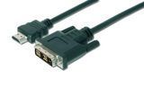 Кабель-перехідник HDMI &mdash; DVI-D (HDMI A &mdash; DVI-D 18+1) DIGITUS ASSMANN 2 м (AK-330300-020-S)