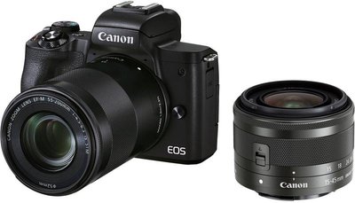Фотоапарат Canon EOS M50 Mark II + 15-45 IS STM + 55-200 IS STM Kit Black (4728C041) - Suricom