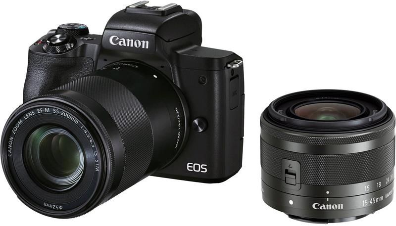 Фотоапарат Canon EOS M50 Mark II + 15-45 IS STM + 55-200 IS STM Kit Black (4728C041)