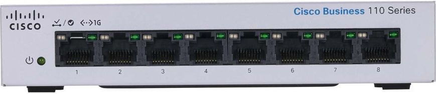 Комутатор некерований Cisco CBS110-8T-D-EU