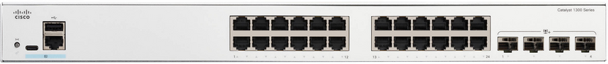 Коммутатор управляемый уровня 3 Cisco Catalyst 1300 24-port (C1300-24T-4X)
