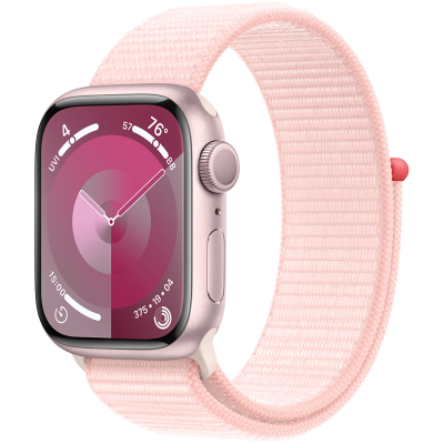 Смарт-часы Apple Watch Series 9 GPS 41mm Pink Aluminium Case with Light Pink Sport Loop (MR953QP/A) - Suricom