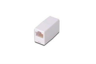З'єднувач DIGITUS RJ45 &mdash; RJ45 CAT 5e, неекранований, білий, 1:1 (AT-A8/8)