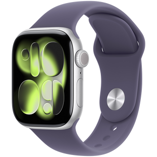 Смарт-годинник Apple Watch Series 11 GPS + Cellular 42mm Silver Alu. Case w. Purple Fog S. Band - M/L (MF8J4)