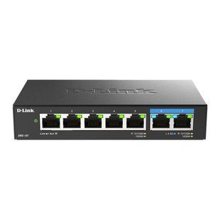 Комутатор D-Link DMS-107/E 2x2.5GE, 5xGE, Некерований (DMS-107/E)