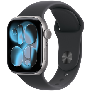 Смарт-часы Apple Watch Series 11 GPS + Cellular 42mm Space Grey Aluminium Case with Black Sport Band - S/M (MF8A4RK/A)